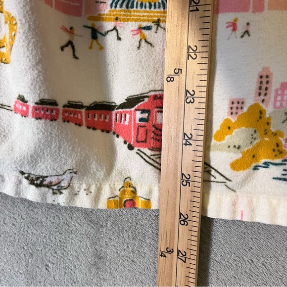 Nick & Nora Womens New York City Scenes Pajama Shirt Cotton Sz L Button Up Top - Picture 8 of 12